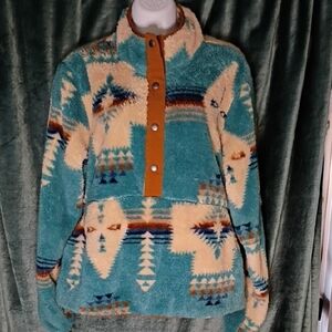Ariat Teal and Cream Patterned Jacket